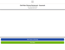 Tablet Screenshot of chefwanchinese.com